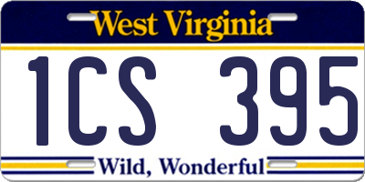 WV license plate 1CS395