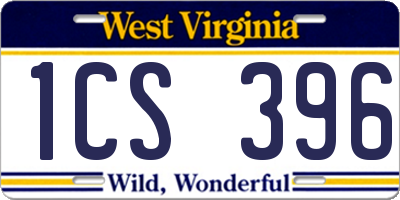 WV license plate 1CS396