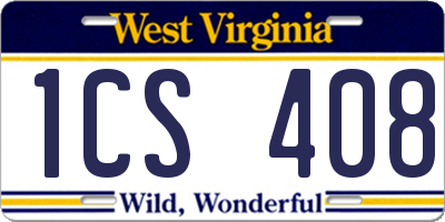 WV license plate 1CS408