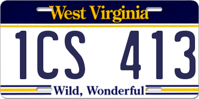 WV license plate 1CS413
