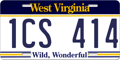 WV license plate 1CS414