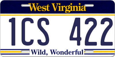 WV license plate 1CS422