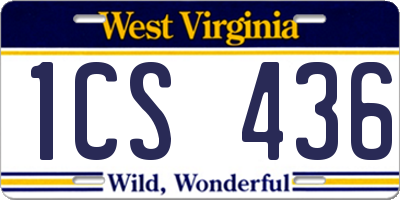 WV license plate 1CS436