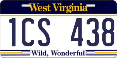 WV license plate 1CS438