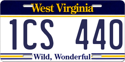 WV license plate 1CS440