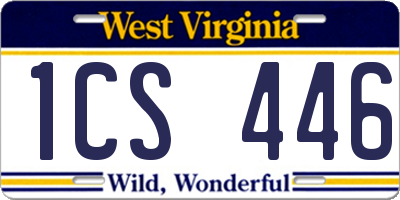 WV license plate 1CS446