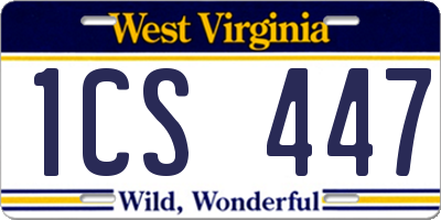 WV license plate 1CS447
