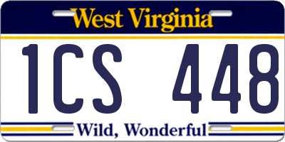 WV license plate 1CS448
