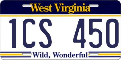 WV license plate 1CS450