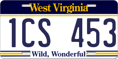 WV license plate 1CS453