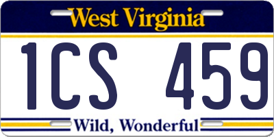WV license plate 1CS459