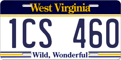 WV license plate 1CS460