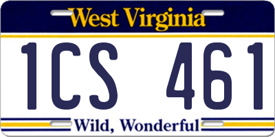 WV license plate 1CS461