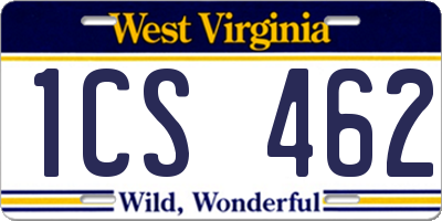 WV license plate 1CS462