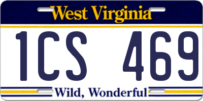 WV license plate 1CS469