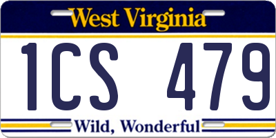 WV license plate 1CS479