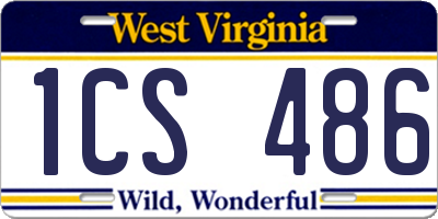WV license plate 1CS486
