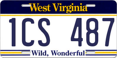 WV license plate 1CS487