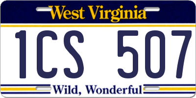 WV license plate 1CS507