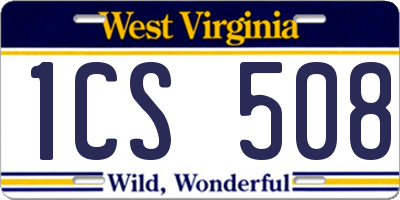 WV license plate 1CS508
