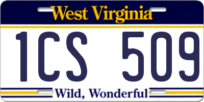 WV license plate 1CS509