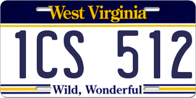 WV license plate 1CS512