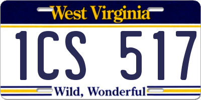 WV license plate 1CS517
