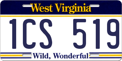 WV license plate 1CS519