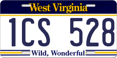 WV license plate 1CS528