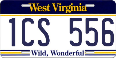 WV license plate 1CS556