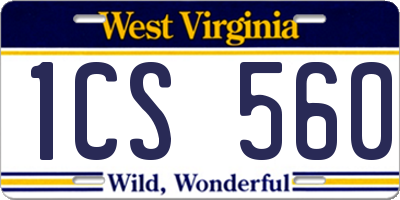 WV license plate 1CS560