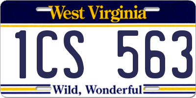 WV license plate 1CS563