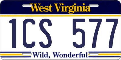 WV license plate 1CS577