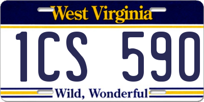 WV license plate 1CS590