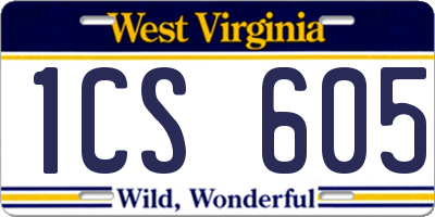 WV license plate 1CS605