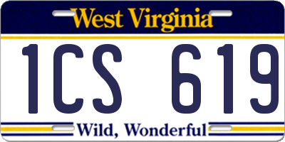 WV license plate 1CS619