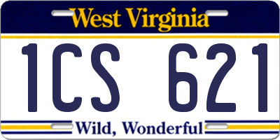 WV license plate 1CS621