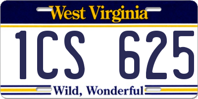WV license plate 1CS625