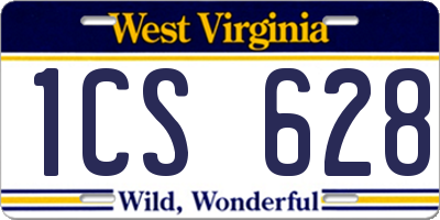 WV license plate 1CS628