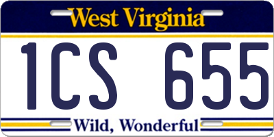 WV license plate 1CS655