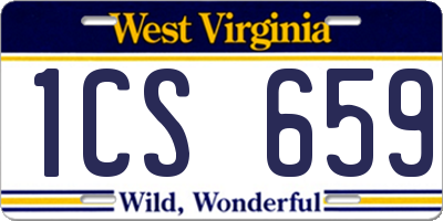 WV license plate 1CS659