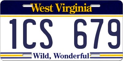 WV license plate 1CS679