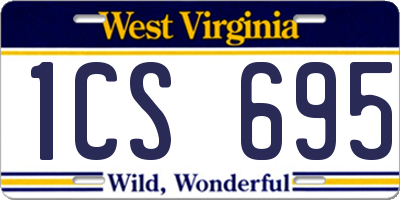WV license plate 1CS695