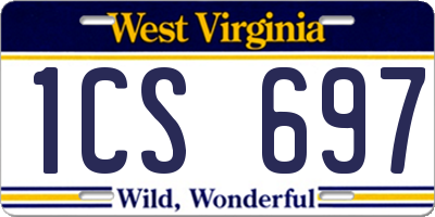 WV license plate 1CS697