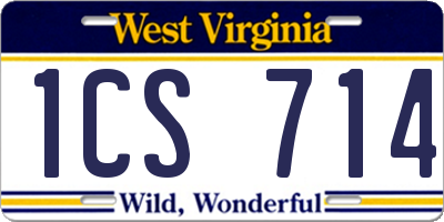 WV license plate 1CS714