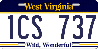 WV license plate 1CS737
