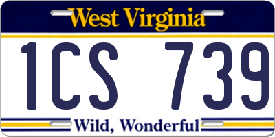 WV license plate 1CS739