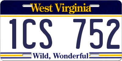 WV license plate 1CS752