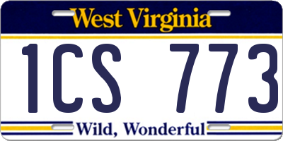 WV license plate 1CS773