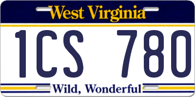 WV license plate 1CS780
